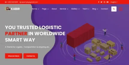 Kabir - Logistic & Moving Company Website Template