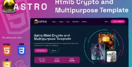 ASTRO Html Crypto NFT and Multipurpose Website Template