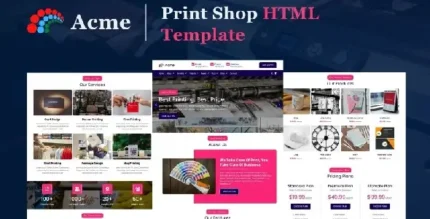 Acme - Print Shop HTML5 Website Template