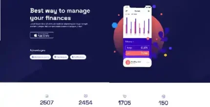 Kasor - Finances App Website Template