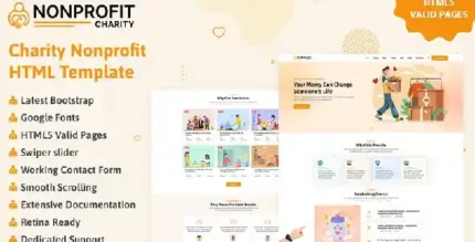 Nonprofit Charity Responsive HTML Template