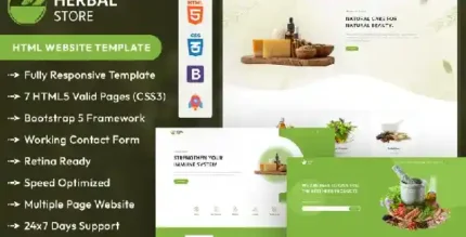 Herbal Store Responsive HTML Template