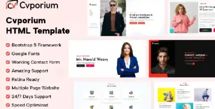 Cvporium Responsive HTML Website Template