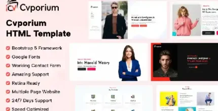 Cvporium Responsive HTML Website Template