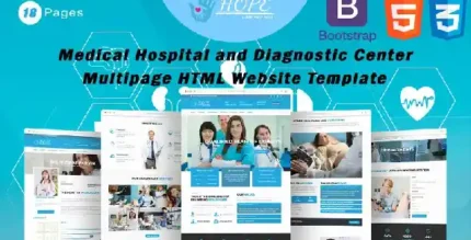 Hope - Medical Hospital and Diagnostic Center Multipage HTML Website Template