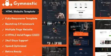 Gymnastic HTML Website Template