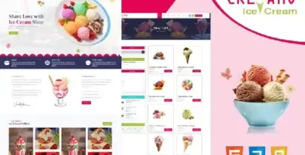 Creamo - Ice Cream Frozen Yogurt HTML5 Website Template