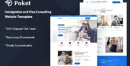 Poket – Immigration and Visa Consulting Website Template