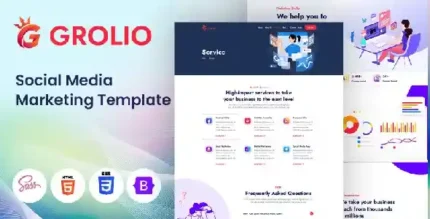 Grolio - Social Media Marketing SMM Template